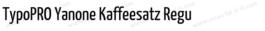 TypoPRO Yanone Kaffeesatz Regular字体转换